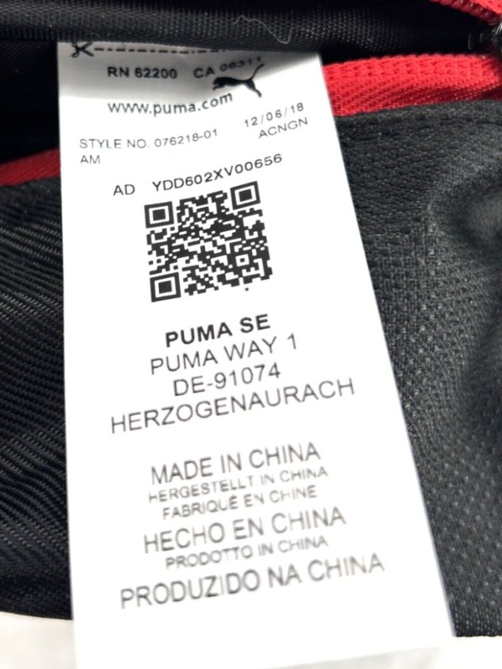 Puma Mercedes Benz Laptop Backpack Black Red Drawstring Dura Base Bag - Picture 9 of 9